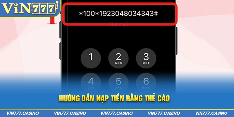 Hướng dẫn nạp tiền bằng thẻ cào