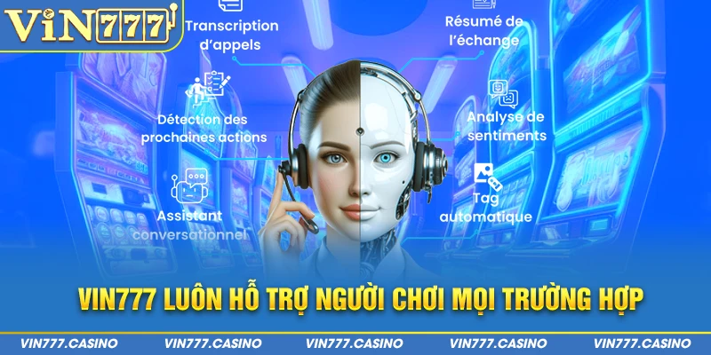 VIn777 luôn hỗ trợ người chơi mọi trường hợp